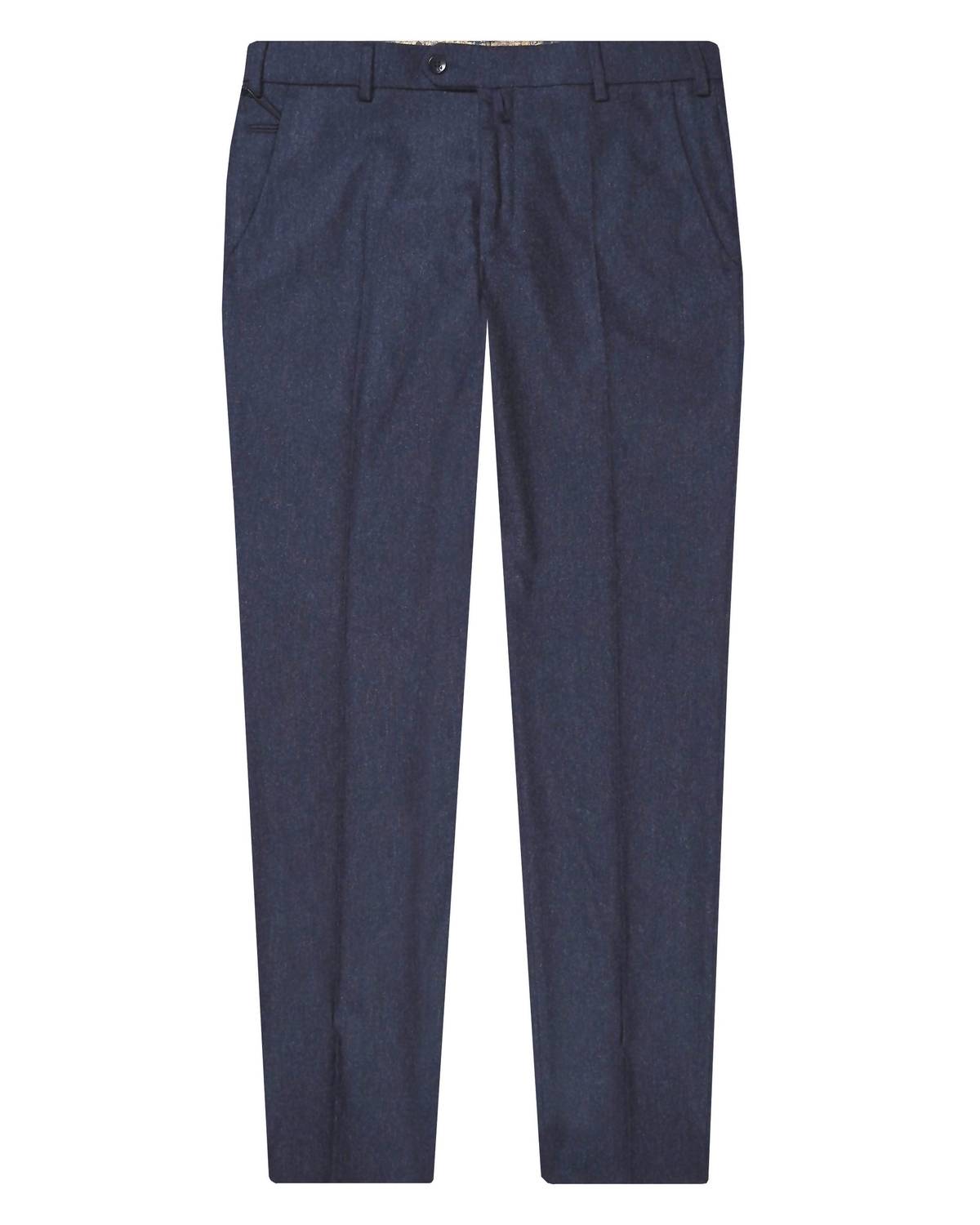 Meyer Men's Bonn Modern Fit Stretch Dress Pants in blue - men's pants - detail view