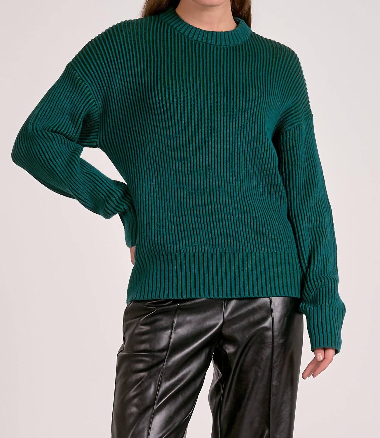 Elan - Ribbed Crewneck Sweater