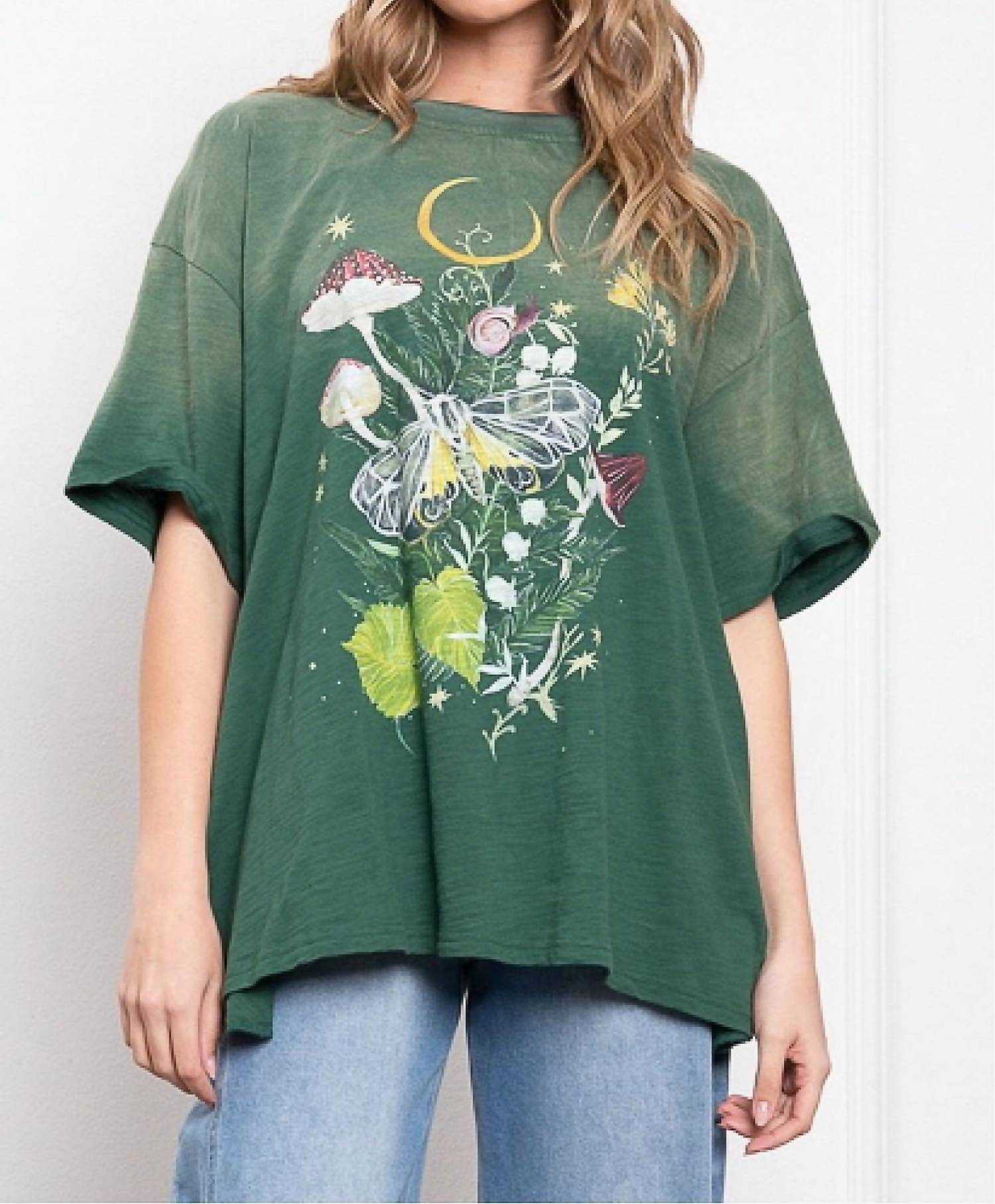 Blue Velvet - Natural Print Mineral Wash Tee