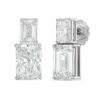 Diana M Jewels - Women's Emerald Lab-Grown Diamond Stud Earrings (15.00 Ct TCW) - Grand