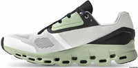 On Men's Cloudstratus Running Shoes in white black sage - men's shoe - detail view