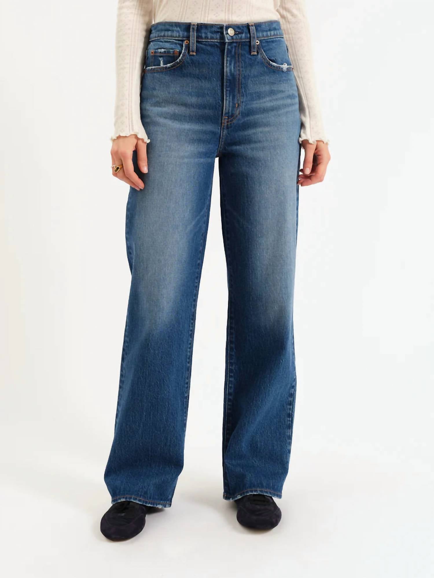 DAZE City Straight High Rise Jean in bright blue - women's jeans
