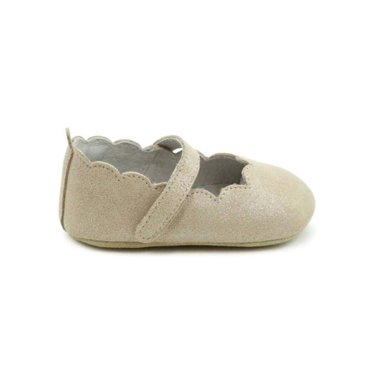 L'Amour - Girls Mimi Scalloped Crib Mary Janes