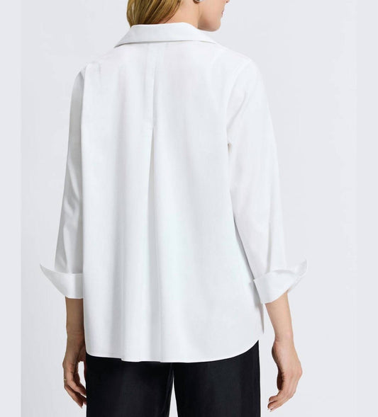Foxcroft - Agnes No Iron Stretch Popover Blouse