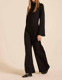 Bobi - Wide Leg Draped Jersey Pant