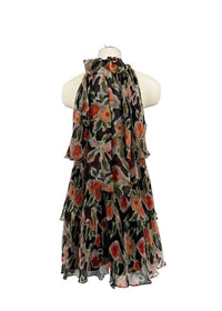 En Saison Floral Tiered Romper in black - women's pants - alternate view