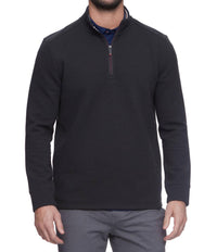 Flags & Anthem Warren Quarter Zip Pullover in charcoal - men's long sleeve top