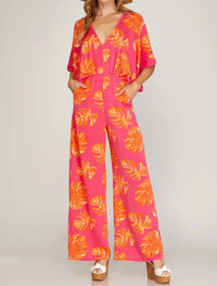She + Sky - Palm Leave Paradise Jumper