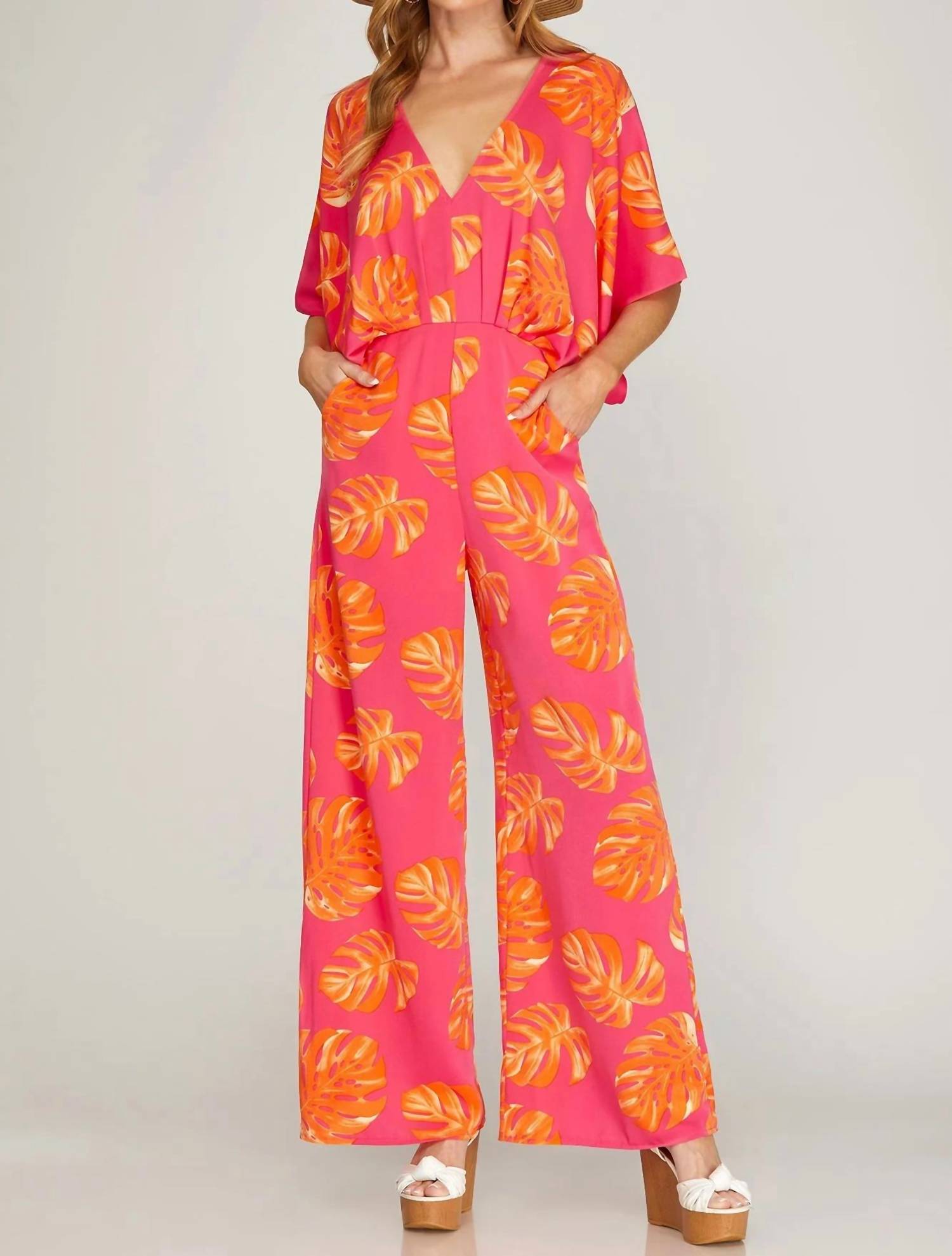 She + Sky - Palm Leave Paradise Jumper