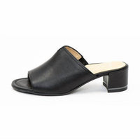 Ara Women's Gerty Block Heel Slide in black - women's sandal - detail view