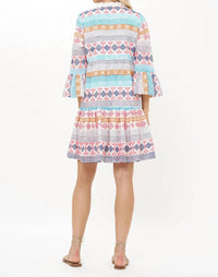Oliphant - Bell Sleeve Tiered Mini Dress