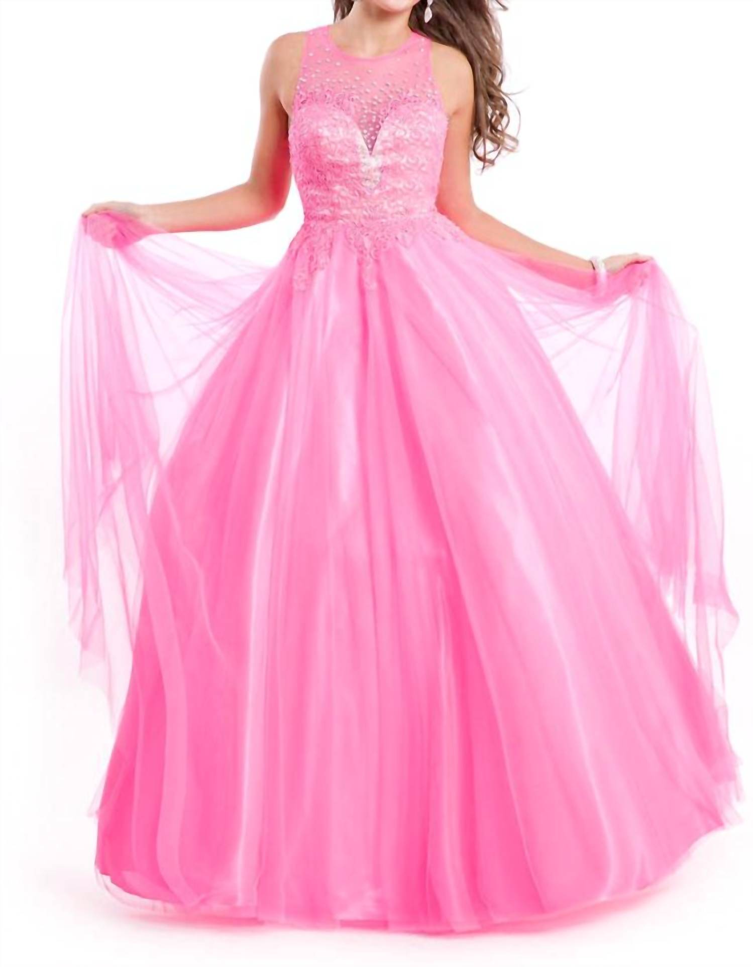 Rachel Allan - Sleeveless Open Back Ballgown