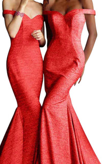 Jovani - Off Shoulder Formal Prom Long Dress