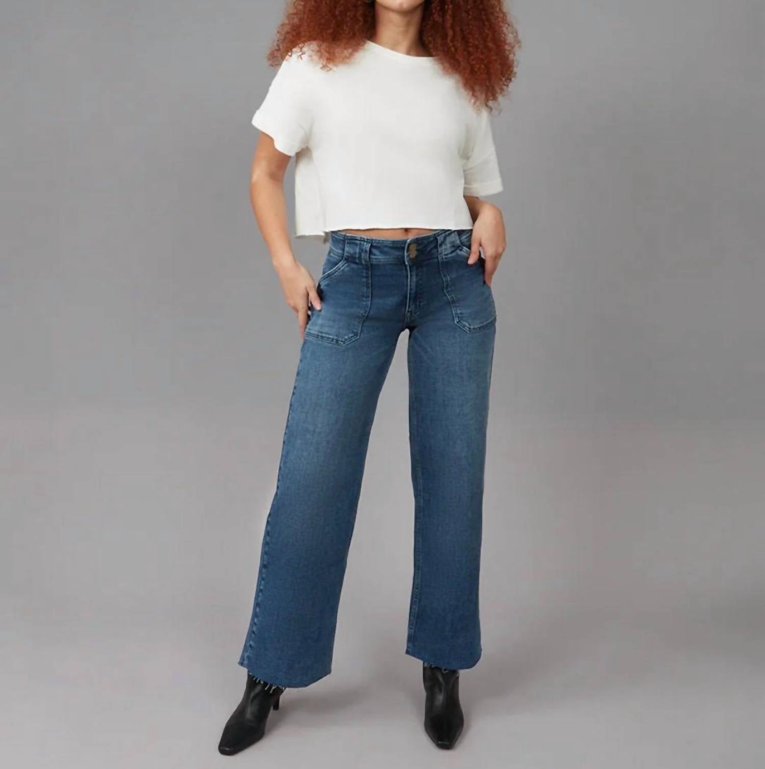Lola Jeans - Nova Mid Rise Wide Leg Jeans
