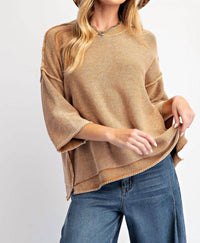 Easel - Mineral Washed Knit Sweater