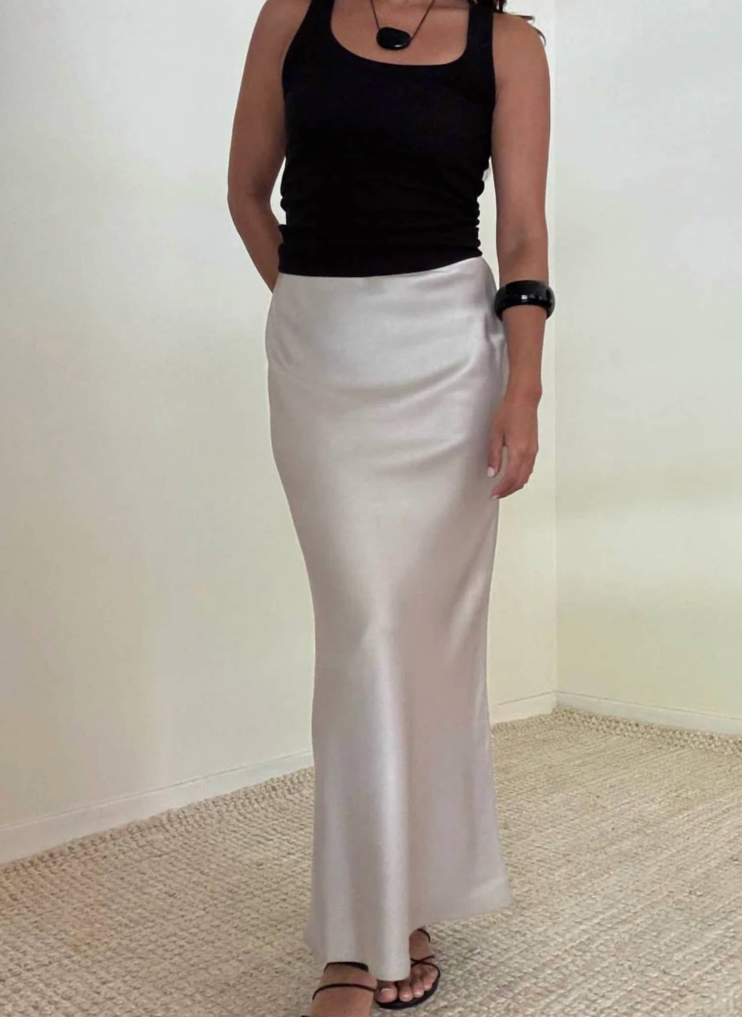Et Clet - Satin Midi Skirt