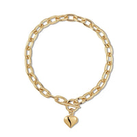 Eklexic - Women's Alana Puffy Heart Charm Necklace