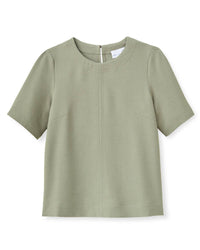 Cartolina Nantucket Chloe Short Sleeve Top in moss - women's t-shirt - view 5