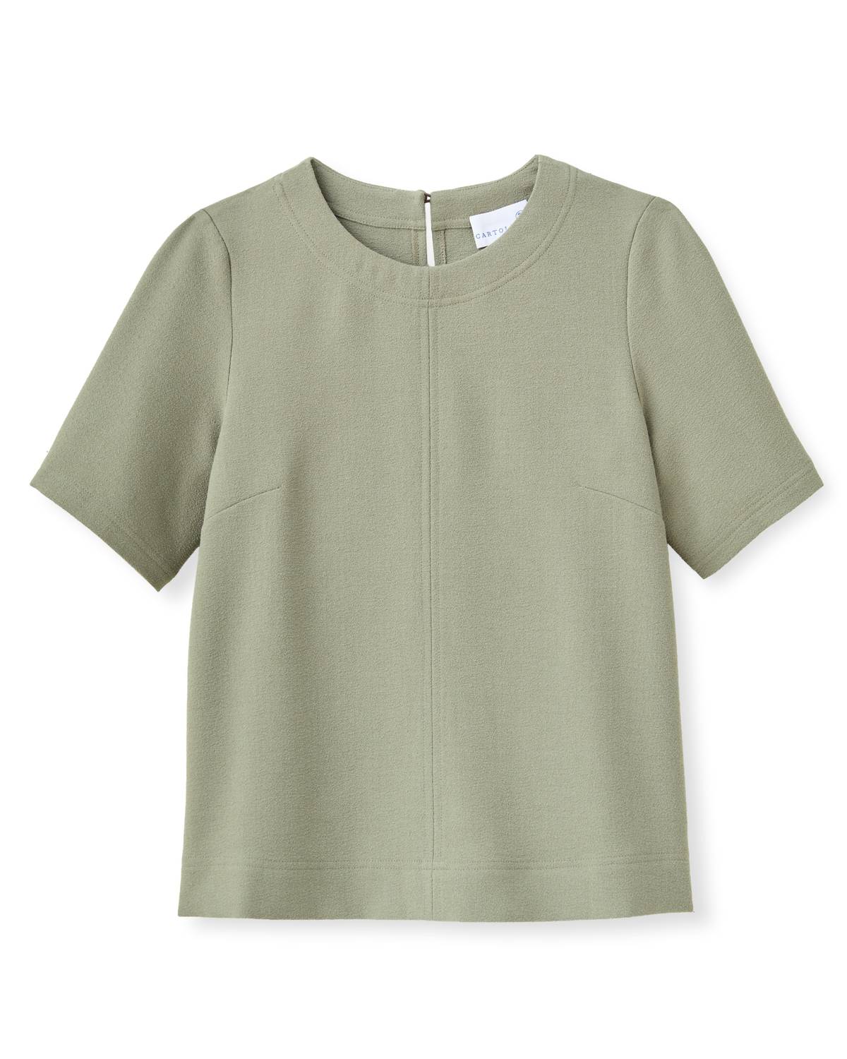 Cartolina Nantucket Chloe Short Sleeve Top in moss - women's t-shirt - view 5