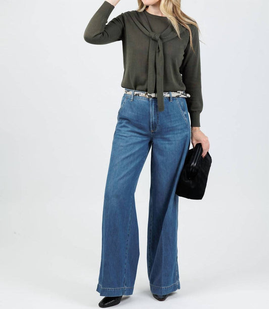 Pistola - Jadyn Double Button Low Slung Palazzo Jeans