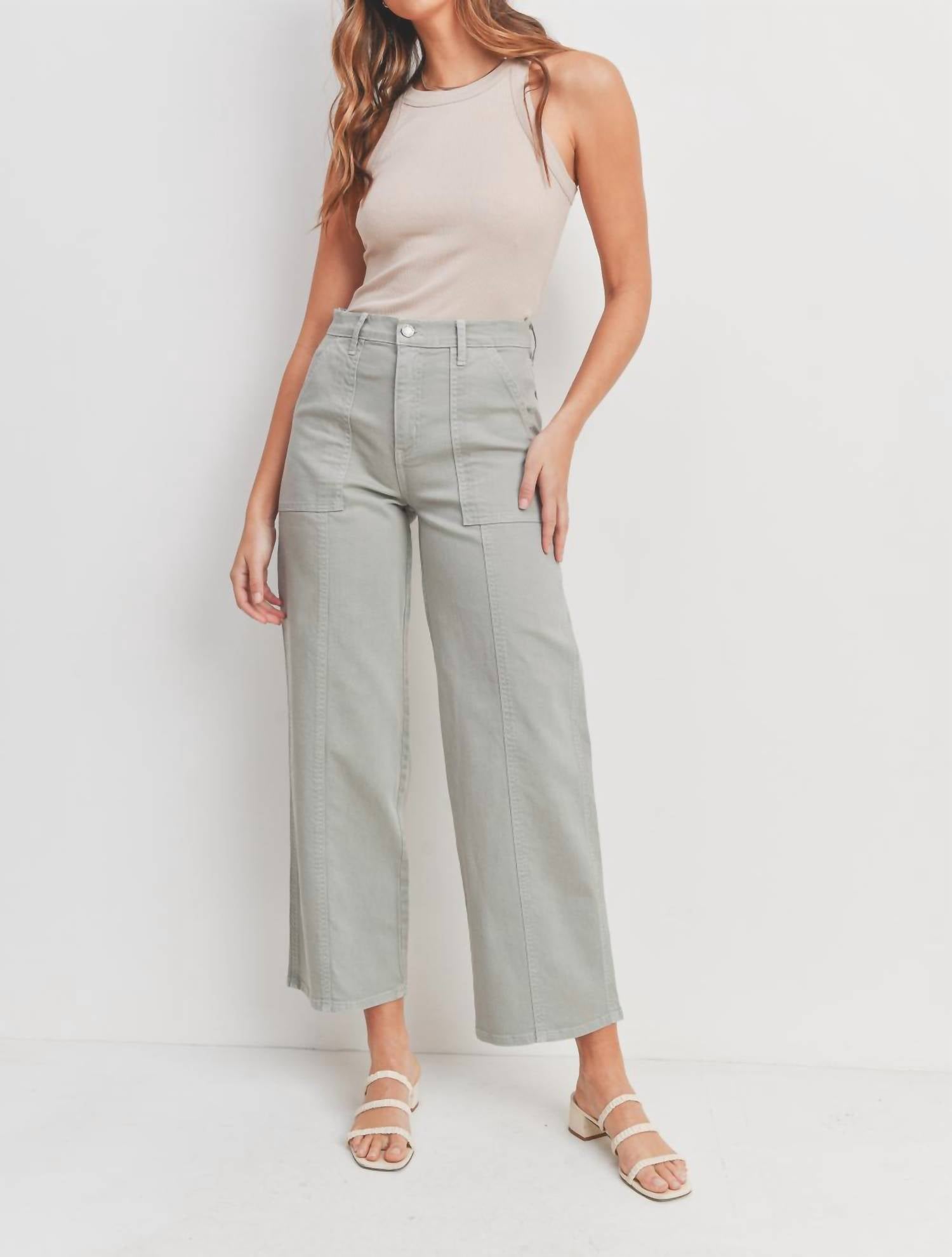 Just Black Denim - Seamed Utility Straight Leg Jeans