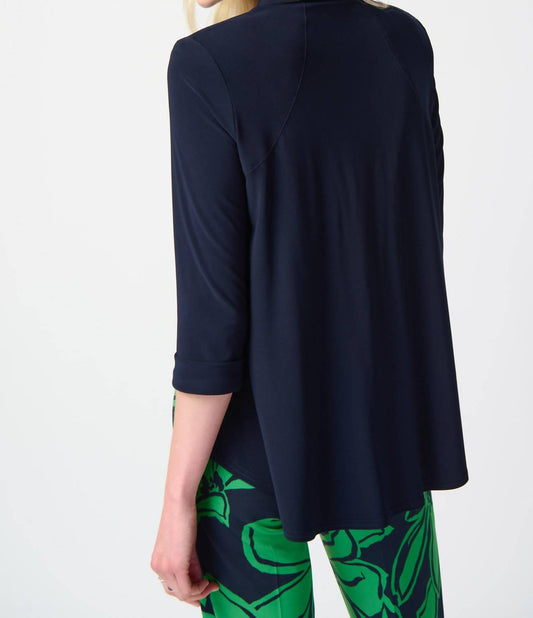 Joseph Ribkoff - Silky Knit Shawl Collar Cover-up Cardigan