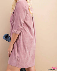 Kori - America Corduroy Shirt Dress
