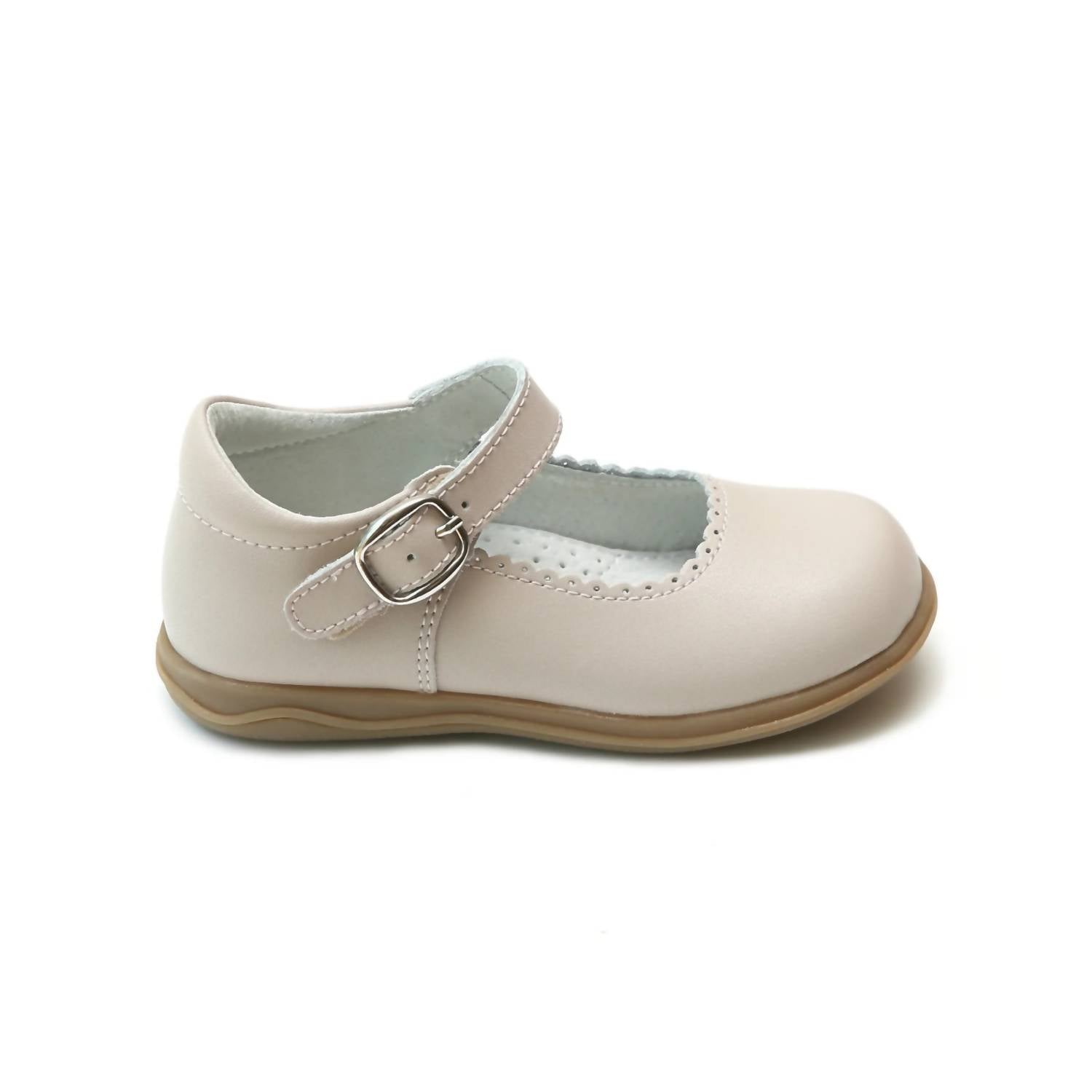 L'Amour - Girl's Chloe Scalloped Mary Jane Shoes - Toddler