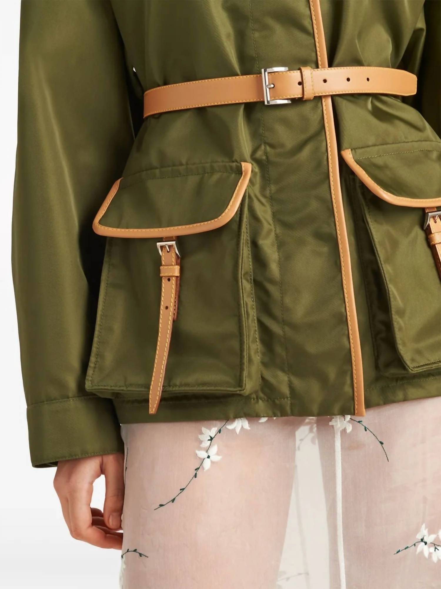 Prada - Oversize Re-nylon Jacket With Belt