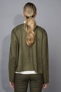 Picadilly - Button Front Faux Suede Jacket
