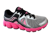 SAUCONY Kid's Sy-g Kotaro 3 Sneakers in silver black pink - kids' sneaker - detail view