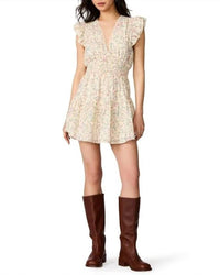 Steve Madden - Lucienne Floral Print Ruffle Lace Minidress