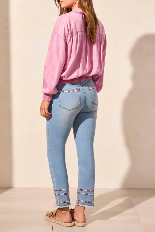 Tribal - Casual Elastic Waist Jacket