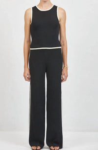 A.Ren - Simone Contrast Piping Pants