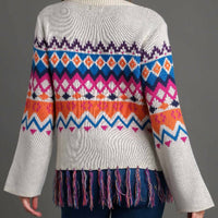 Umgee - Women's Michaela Abstract Print Sweater