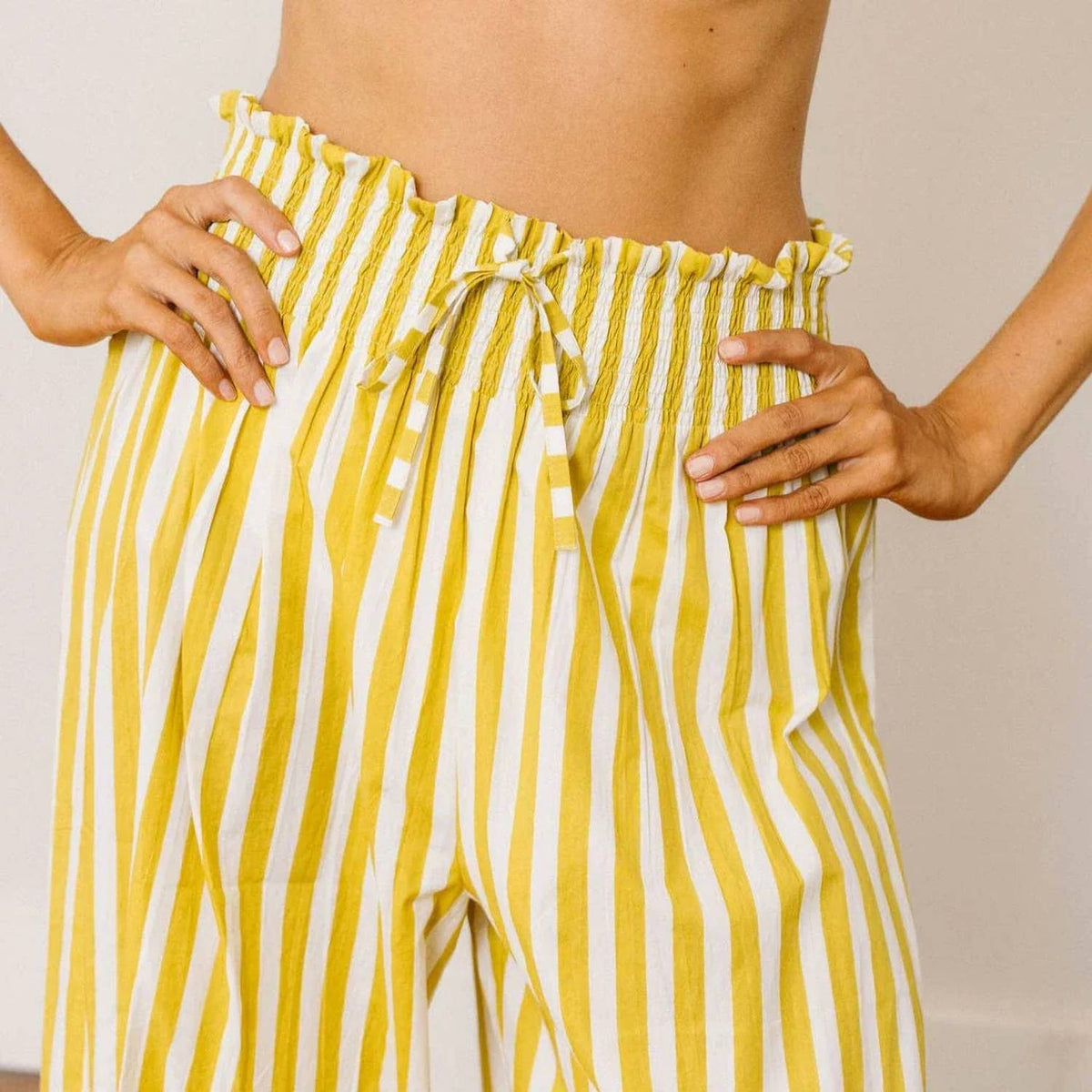 Sunshine Tienda - Drawstring Wide Leg Pant