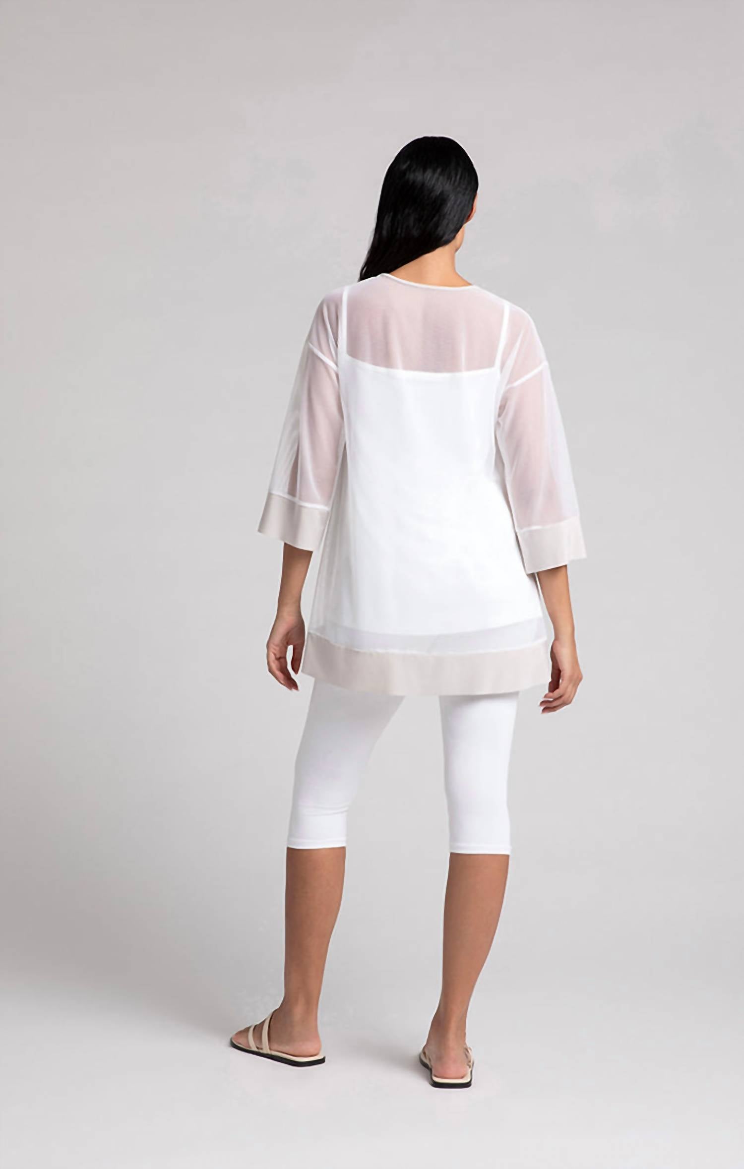 Sympli - Mesh Keyhole Tunic