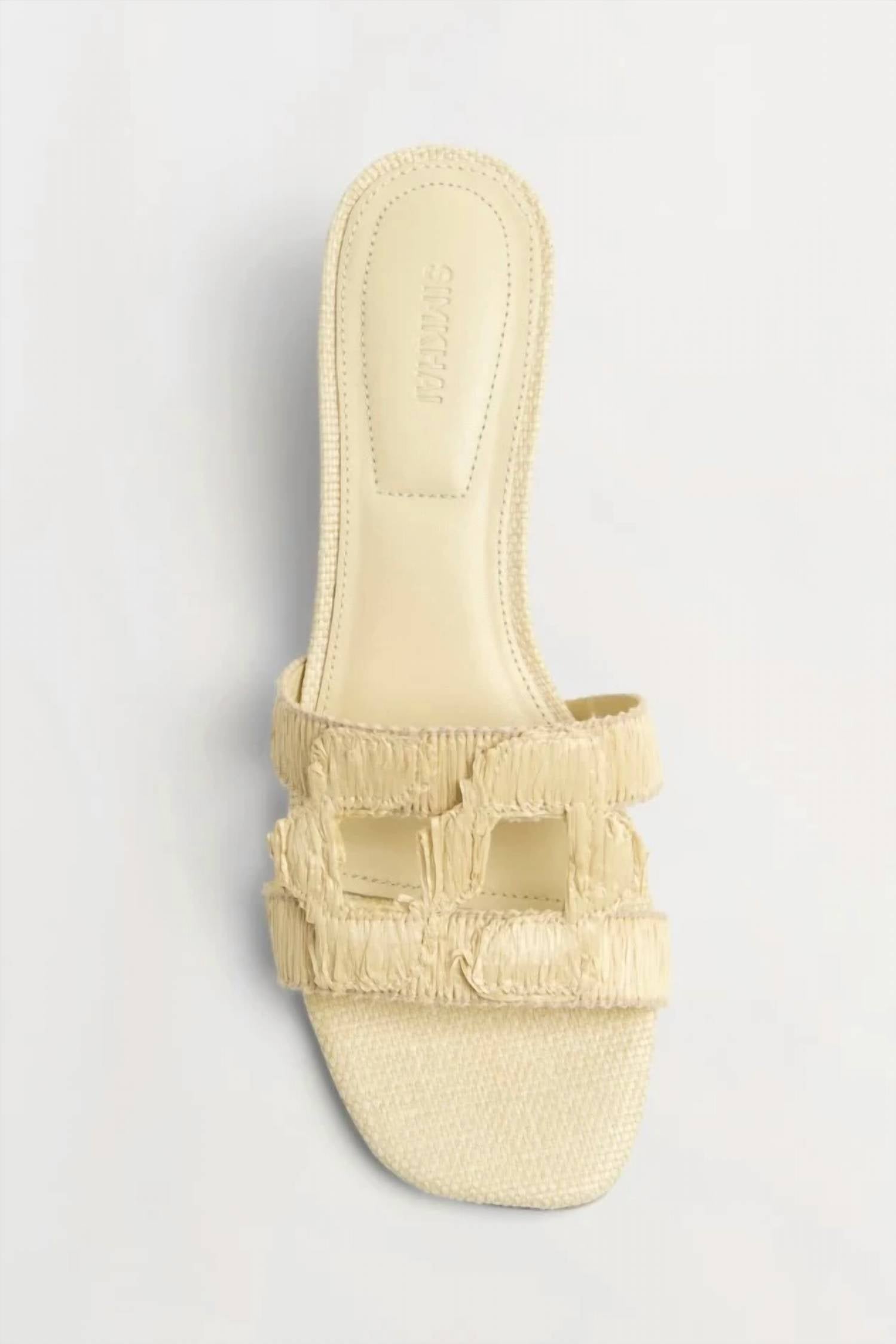 Simkhai - Women's Monogram Raffia Block Heel