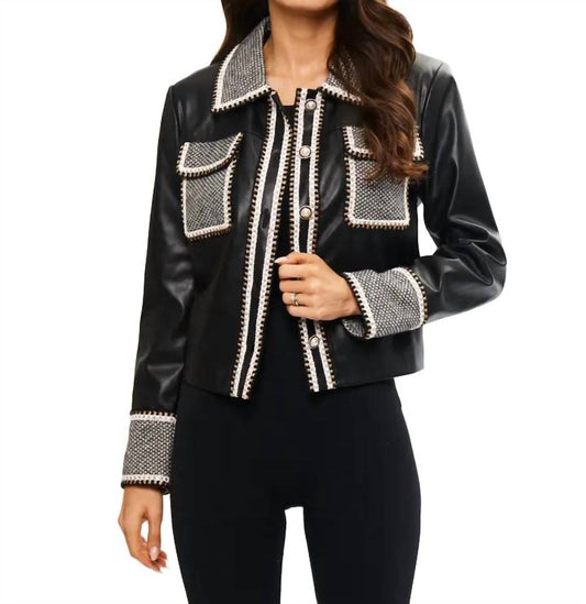 Adore - Vera Vegan Leather Cropped Jacket