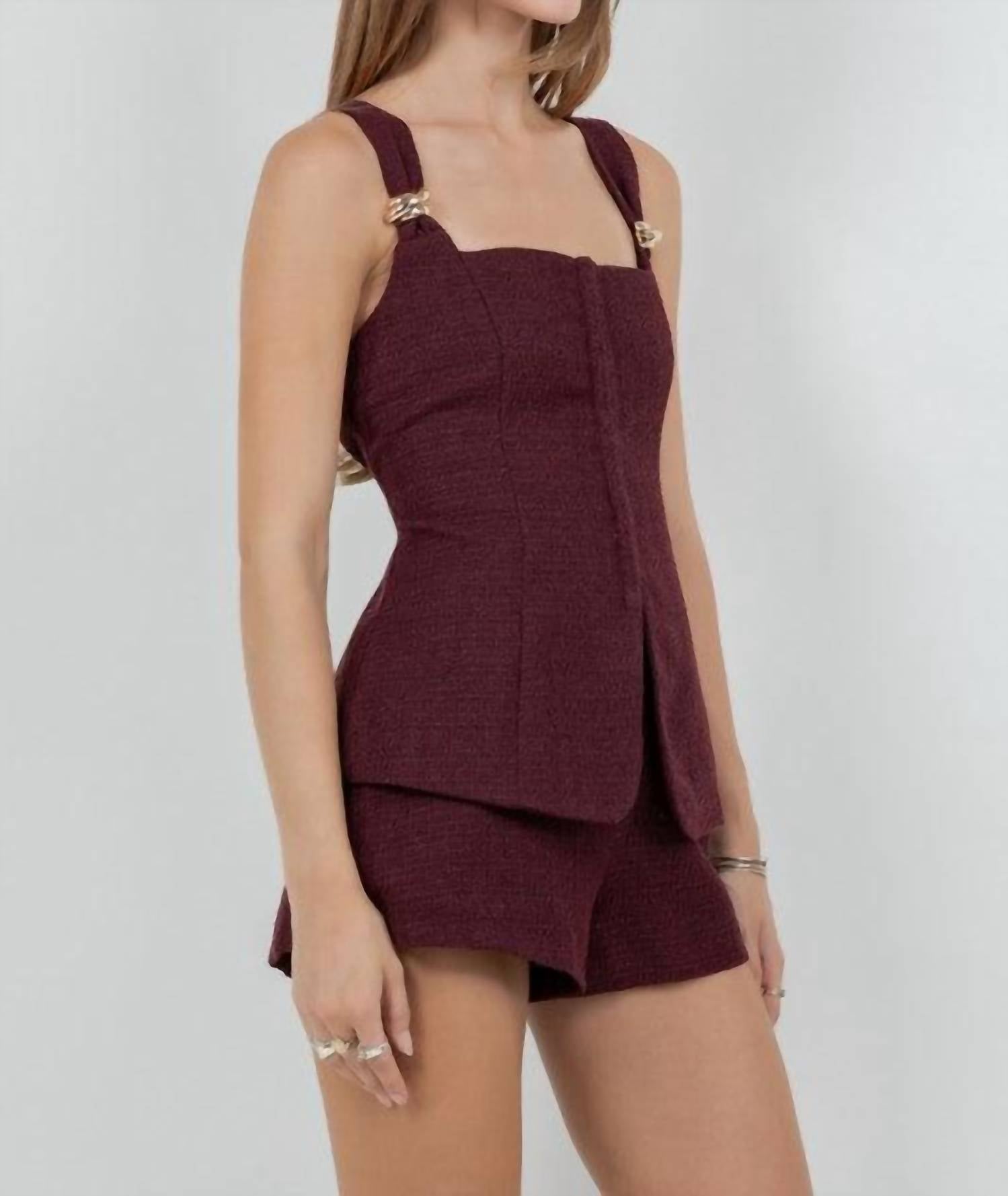 Whiteroom+Cactus - Selah Corset Tweed Top