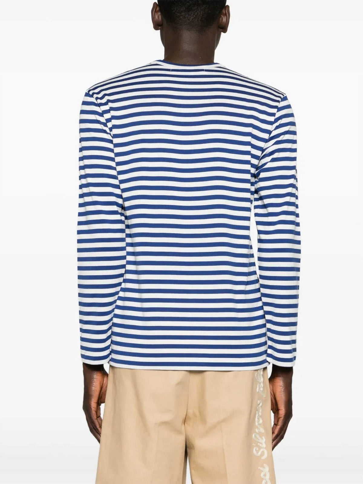 Cdg Play - Striped Heart Patch T-shirt