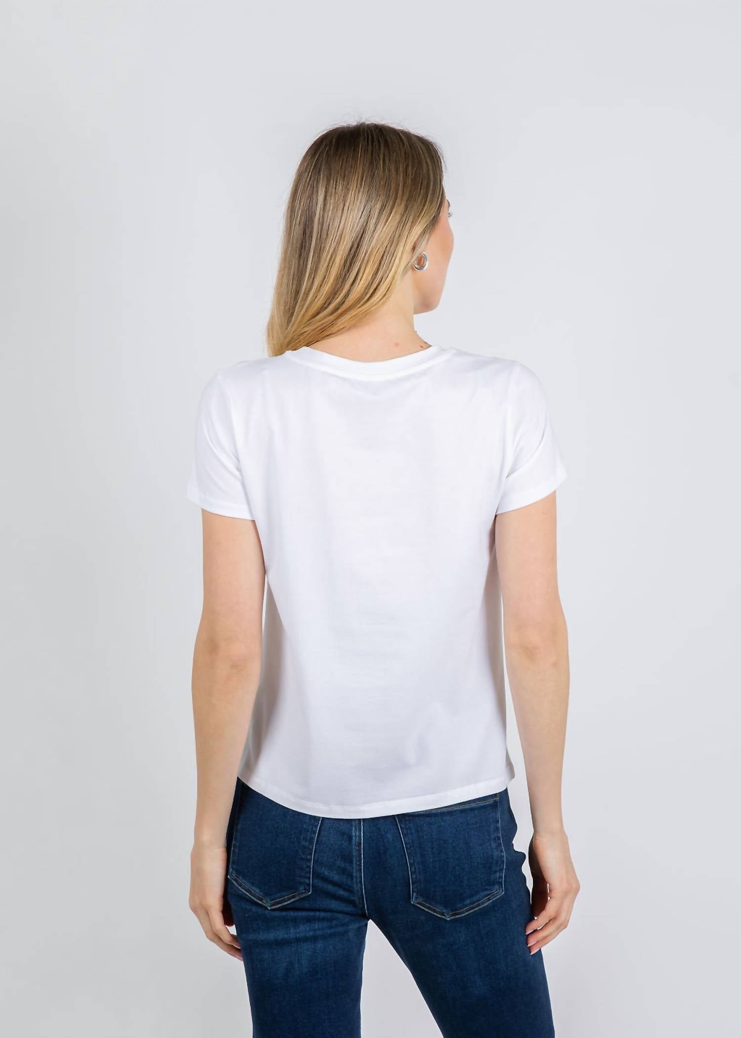 Elliott Lauren Heart Embroidered Top in white - women's t-shirt - view 5