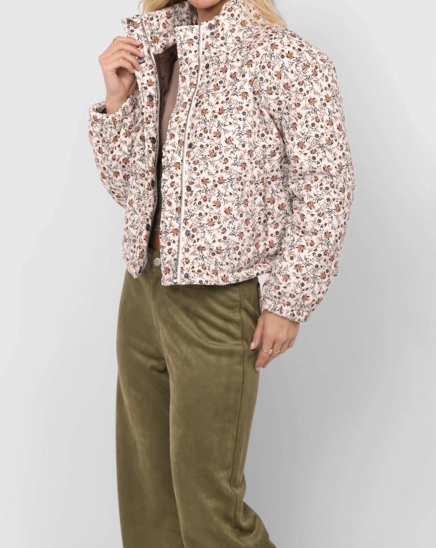 Sadie & Sage - Just Looking Floral Cord Jacket