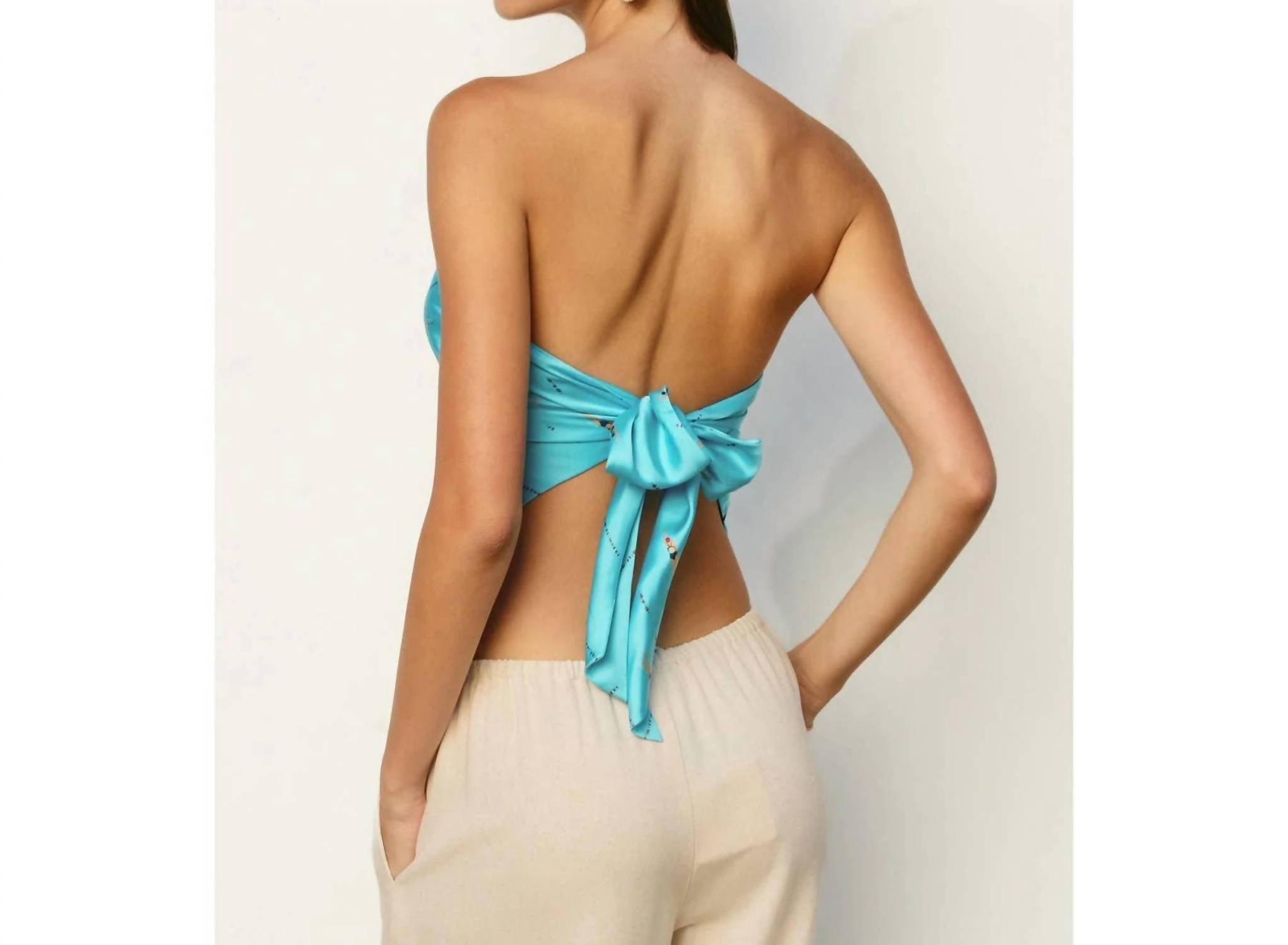 Dress Forum - Azure Escape Strapless Handkerchief Top