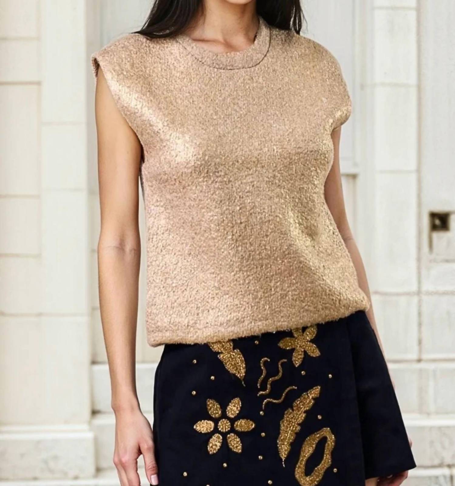Lalavon - Stephanie Knit Sleeveless Sweater