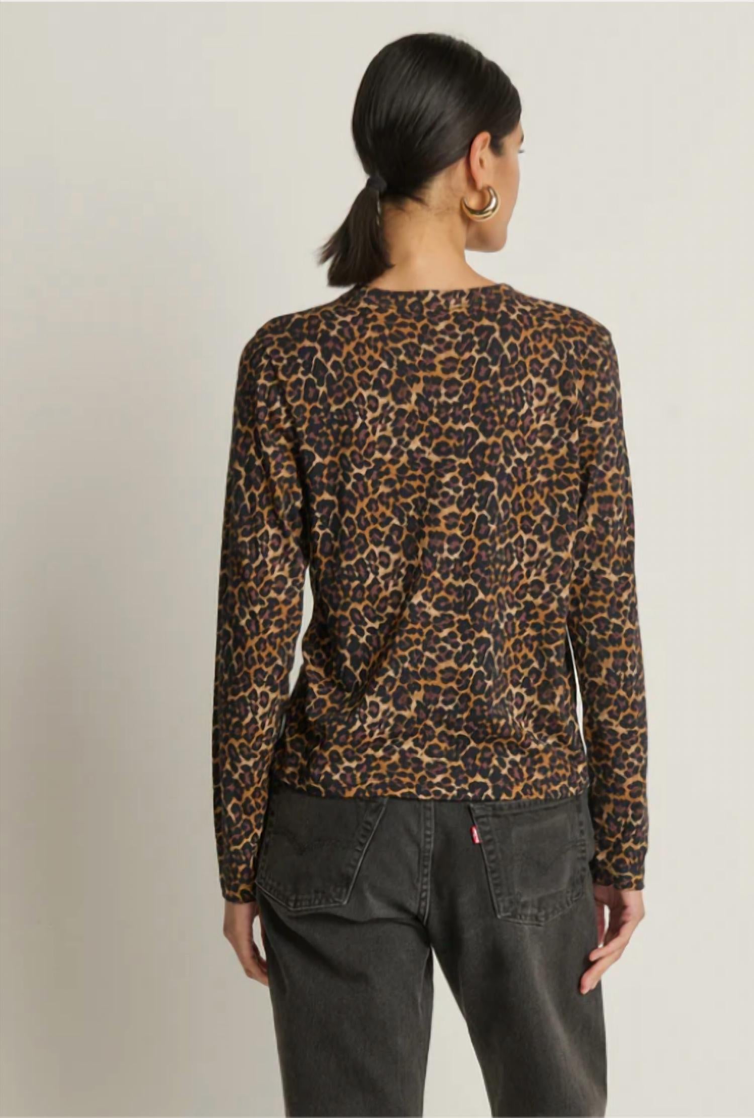 Nation Ltd - Marion Leopard Twist Long Sleeve