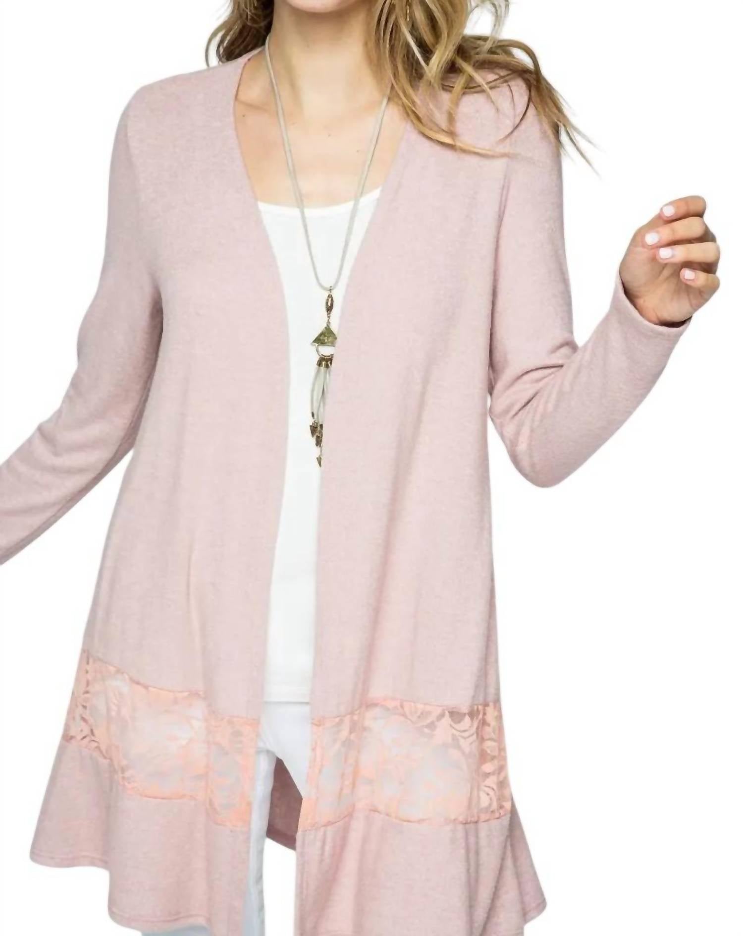 Vocal Apparel - Cardigan With Lace Detail