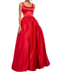 Sherri Hill - Satin Low Back Prom Dress