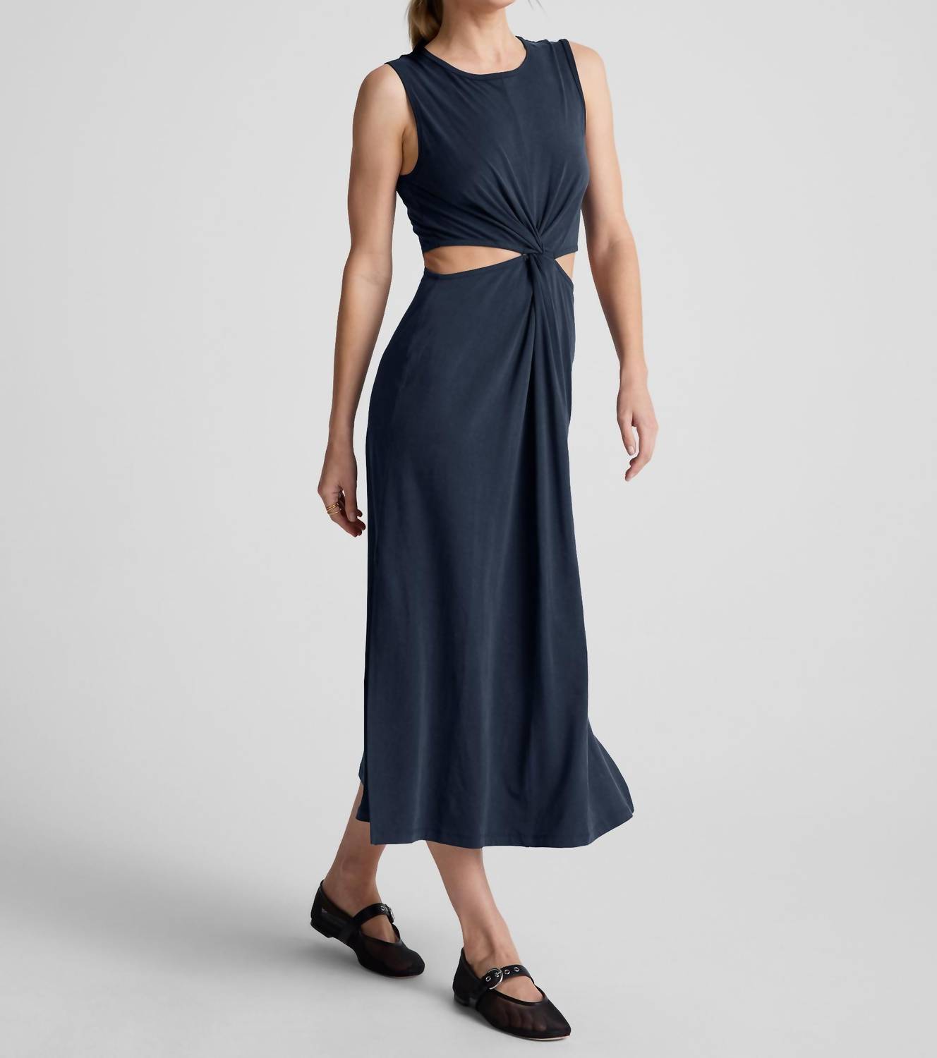 Beyond Yoga - Around The World Front Twist Midi Dress