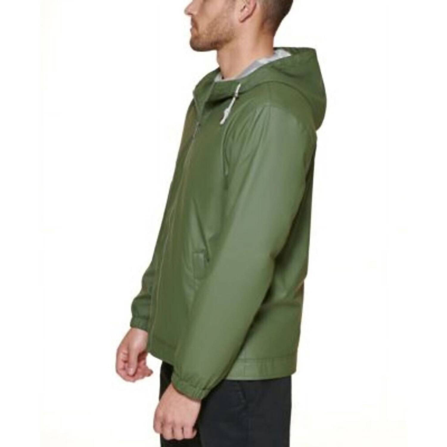 Club Room - Rubberized Rain Hoodie/windbreaker Jacket